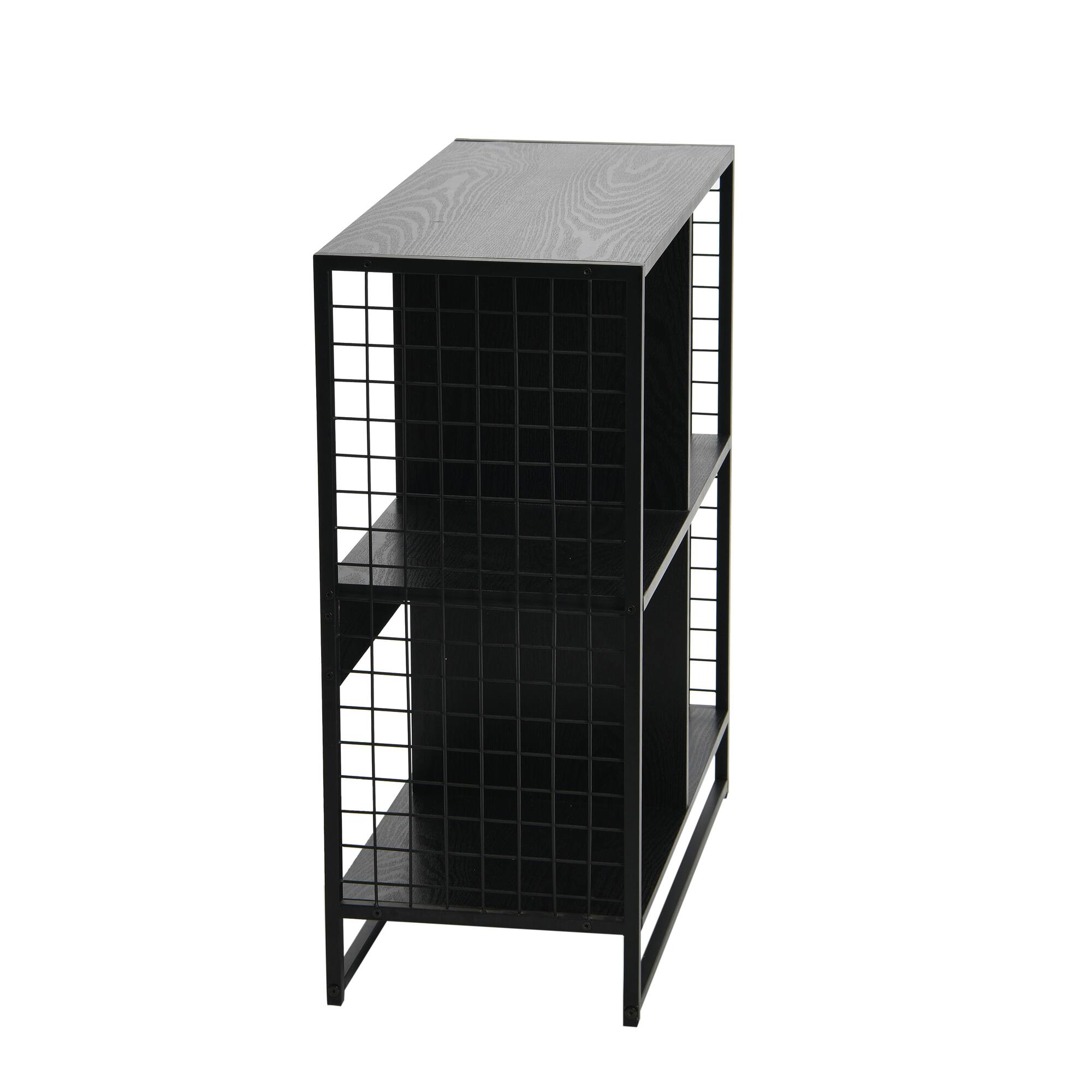 Household Essentials 28" 4-Compartment Trellis Storage Bookshelf